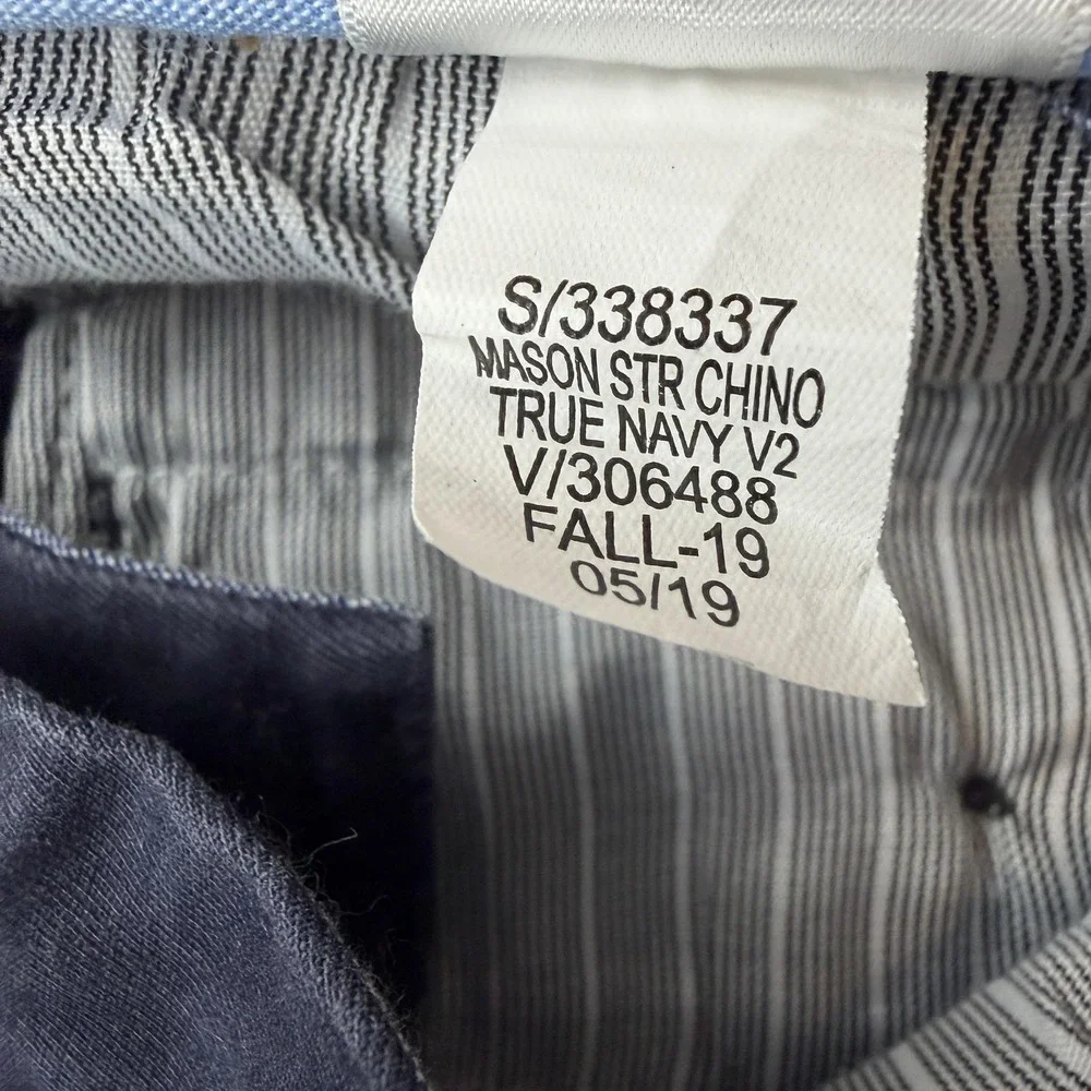 Banana Republic Mason Chino Pants Mens 36x30 Blue Regular Fit Stretch Slim‎